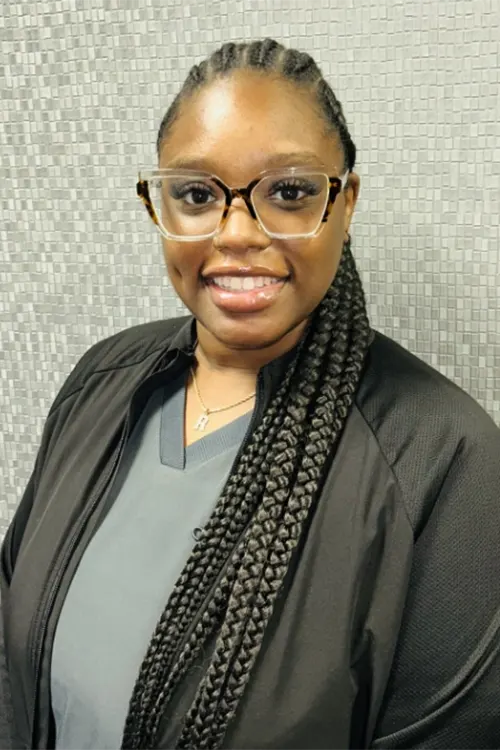 Rodrika Twyman, Front Office Manager | Rodrika has been working with patients since 2024. She enjoys spending time with her furbaby, Oreo. She prides herself in her strong work ethic and excellent customer service skills, and looks forward to welcoming you to St Clair Eye.